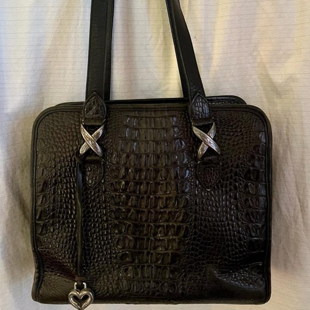 Vintage Brighton shoulder tote. All black.